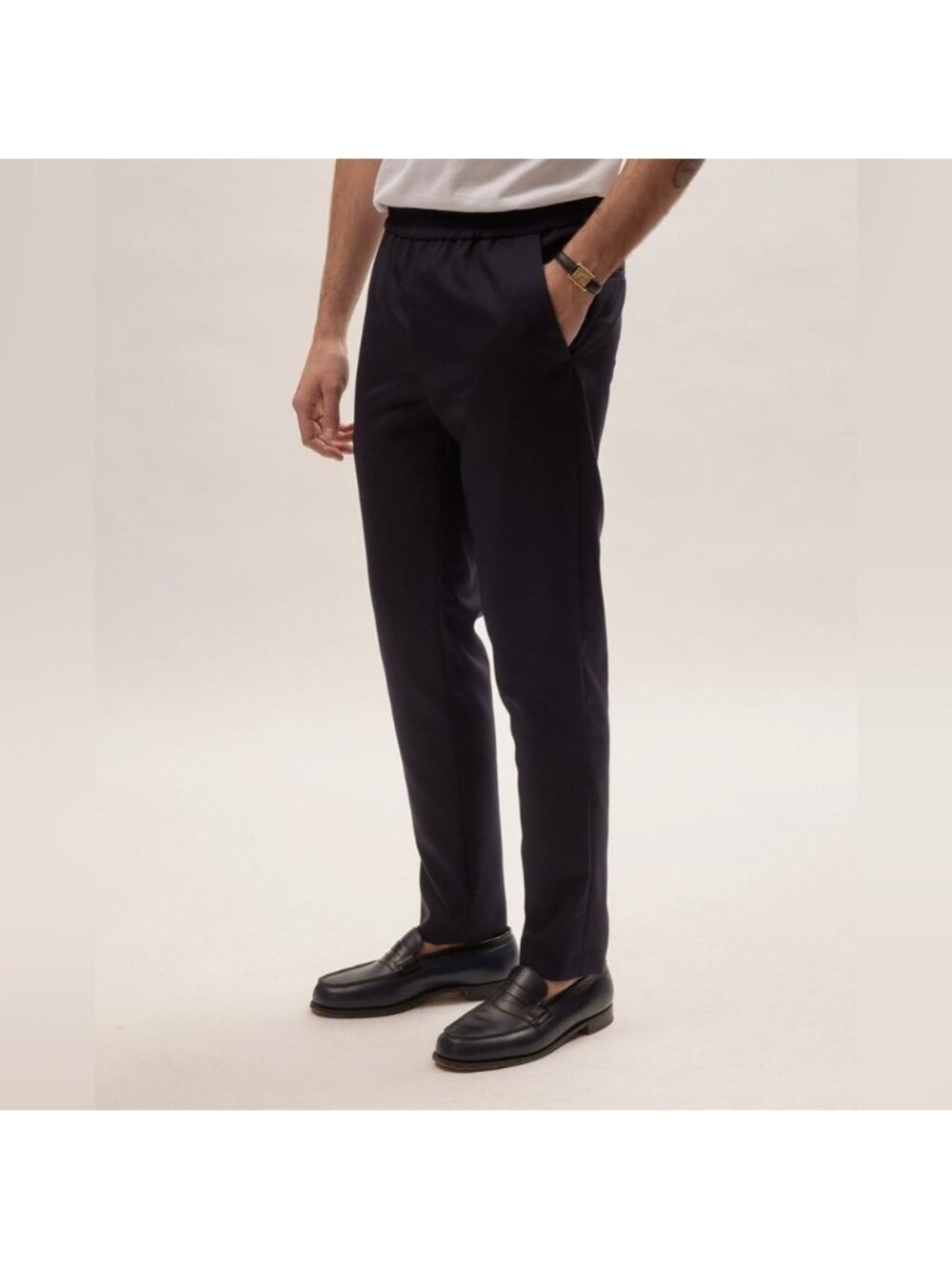Harmony Paris Paolo - Navy - Wool & Mohair Men's Navy Pants 48 small